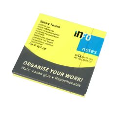 Līmlapiņas Global Notes 75x75mm dzeltenas