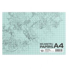 Papīrs milimetru A4, 20 loksnes, ABCJums