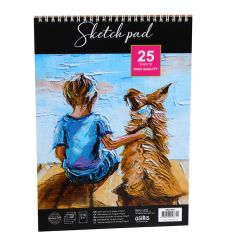 Albums skiču A4, 25 lapas, 210g/m2 akvareļu papīrs