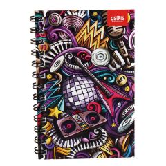 Blociņš A7/50 lp., rūtiņu, ar spirāli sānā, dažādi dizain