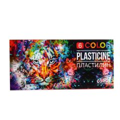 Plastilīns 6-krāsas, 120g, Osiris 2018