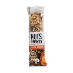 Batoniņs Nuts&Berries Bio rieksti un aprikozes 30g