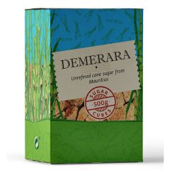 Cukurs Demerara kubi neregulāri 500g