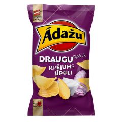 Čipsi Ādažu Draugu paka krējuma, sīpolu 180g