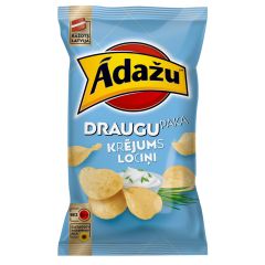 Čipsi Ādažu Draugu Paka krējuma, loku 180g