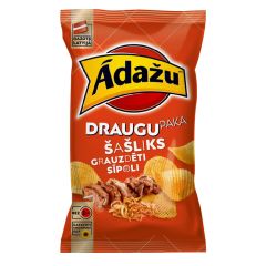 Čipsi Ādažu Šašliks un grauzdēti sīpoli 130g