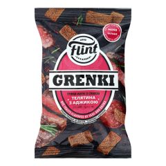 Sausiņi Flint Grenki rudzu teļa gaļa+adžika 80g