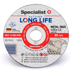 Disks metālam Specialist+ Long life 125x1.2x22mm