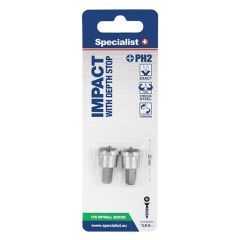 Uzgalis SPECIALIST+ PH2 ar dziļuma ierobežotāju 25mm 2gab