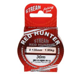 Aukla RED HUNTER 30m, 0.128mm, sarkana