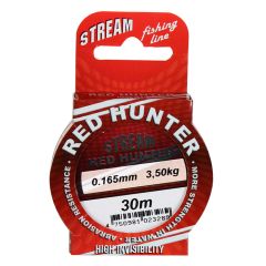 Aukla RED HUNTER 30m, 0.168mm, sarkana