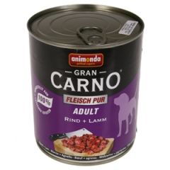 Konservi suņiem GranCarno  liellopa+jēra gaļa 800g