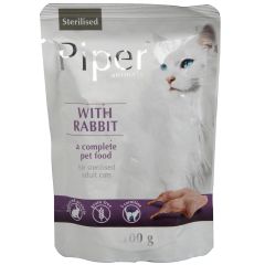 Konservi kaķiem Piper Sterilizētiem trusis 100g
