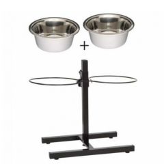 Statīvs ar bļodām 2x0.7L (komplekts)