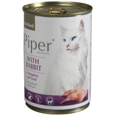 Konservi kaķiem Piper Sterilizētiem trusis 400g
