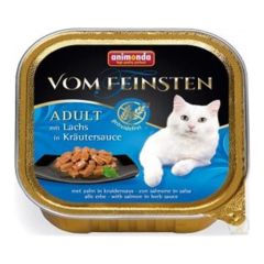 Konservi kaķiem AnimondaNoGrain Lasis garšaugu mērcē 100g