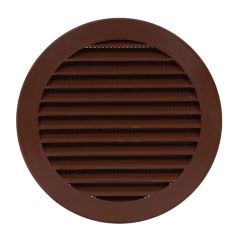 Ventilācijas reste EUROPLAST plastm., Ø125mm, brūna