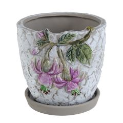 Puķu pods d9xh9cm ar fuksijām