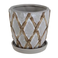 Puķu pods d9xh9cm ar rombu rakstu