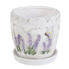 Puķu pods d15xh14cm ar lavandām