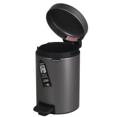 Atkritumu tvertne Brabantia ar pedāli 3L Platinium