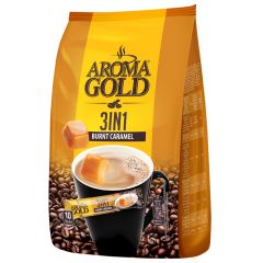 Kafija šķīst.Aroma Gold 3in1 karamele 170g