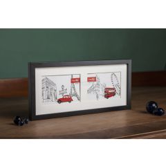 Fotorāmis-galerija Japan 15x37 2x(10x15cm) melns