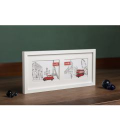 Fotorāmis-galerija Japan 15x37 2x(10x15cm) balts