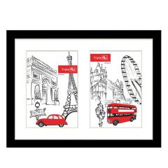 Fotorāmis-galerija Japan 20x27 2x(10x15cm) melns