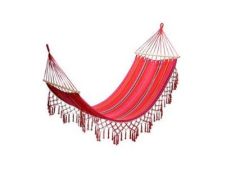 Šūpuļtīkls ROMANCE 200x100cm, kokvilnas, sarkans