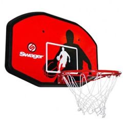 Basketbola vairogs 71x110x3cm ar stīpu un tīkliņu