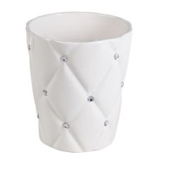 Puķu pods glamour balts 14cm