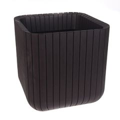 Puķu pods Wood Planter brūns L